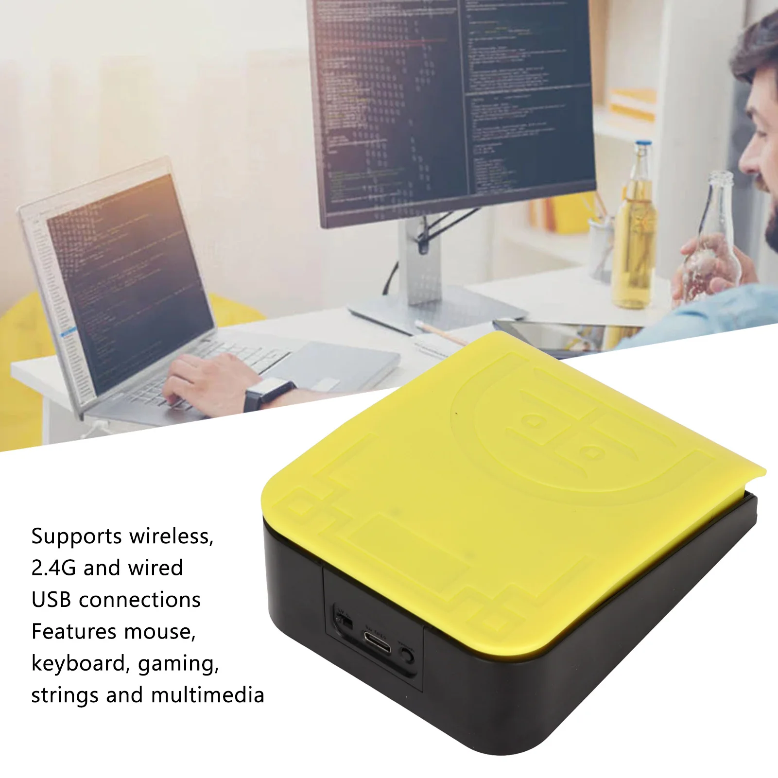 

Ножная одиночная педаль, беспроводная проводная 2,4G, USB, три режима подключения, высокая чувствительность, эргономичная ножная педаль