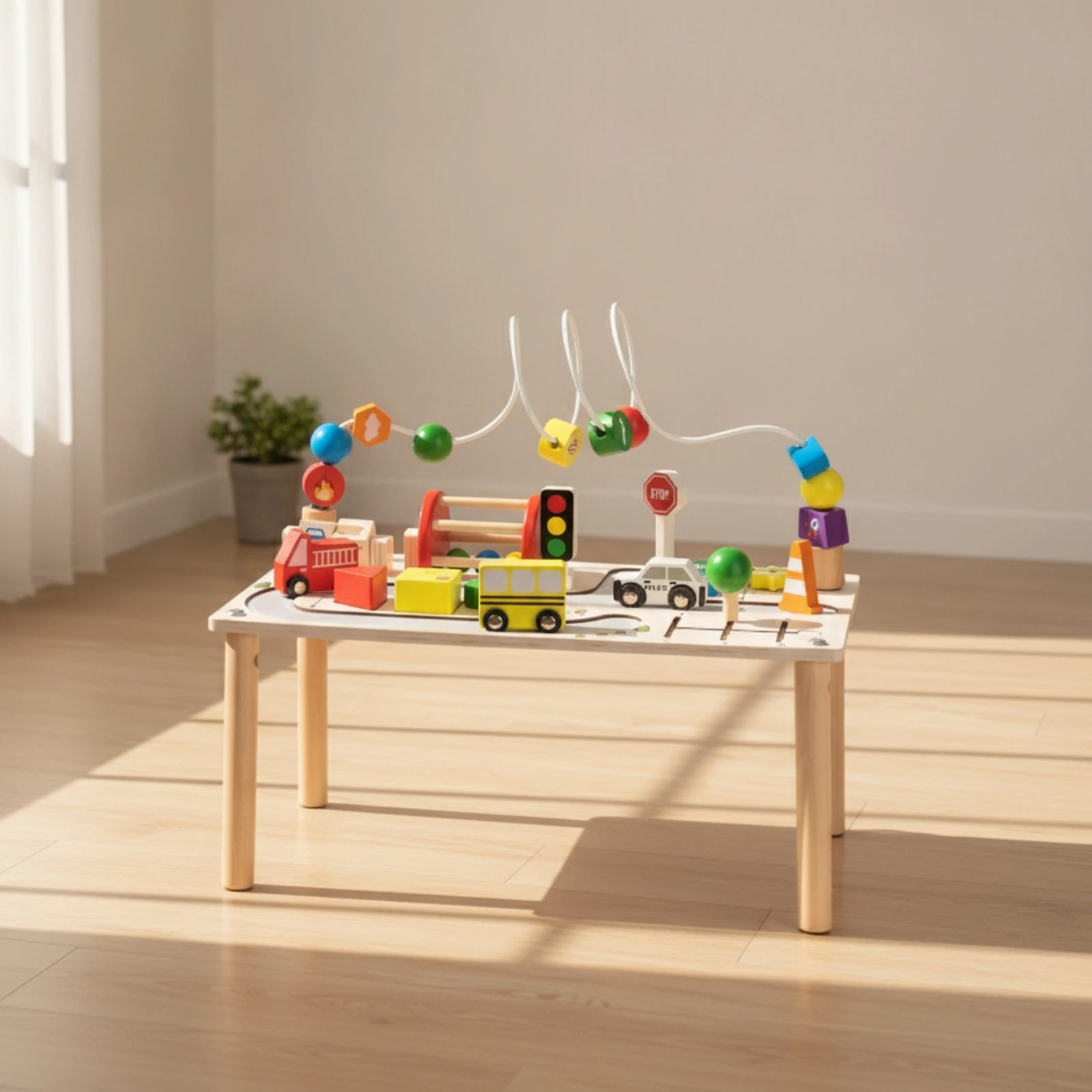 Toddler Activity Table with Bead Maze Sensory Toddler Activity Table Toy Multi-Functional Engaging for Toddlers, Playroom