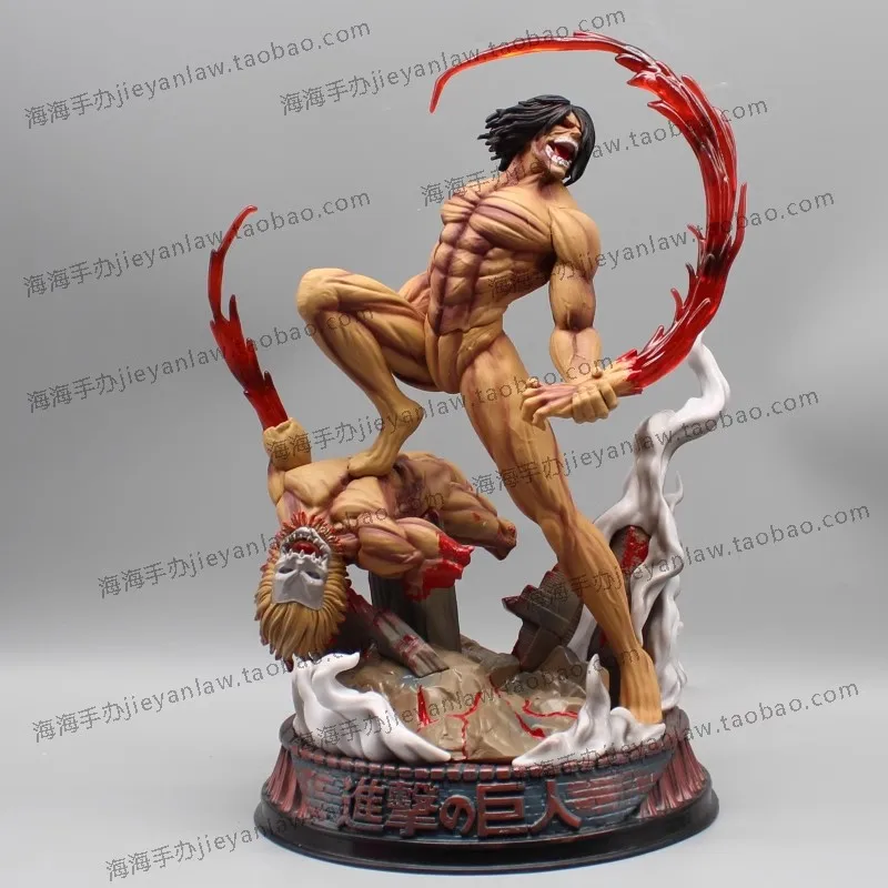 

30cm Eren Jaeger Action Figure Anime Attack on Titan Figures Eren Jaeger Fighting Model Pvc Figurine Statue Collection Toy Gifts