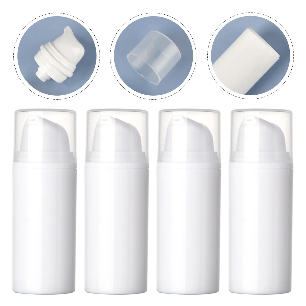 

4pcs Vacuum Portable Leakproof Lotion Sub Bottle Refillable Container Press-Type Cream Dispenser Multipurpose Travel