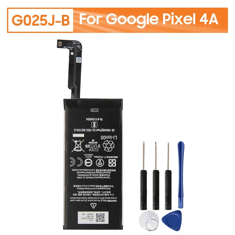 Replacement Phone Battery G025J-B For Google Pixel 4A 3080mAh With Free Tools