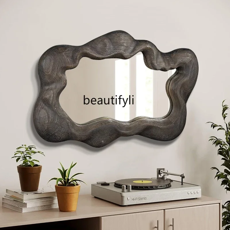 

Retro special-shaped bathroom mirror American irregular wall-mounted makeup mirror bedroom vanity mirror02A