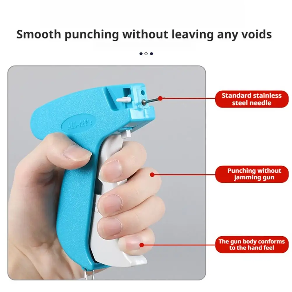 Clothing Sock Tagging Tool - Garment Tag Pin Gun with Plastic Staples, Efficient Price Label Attacher for Retail Shop & Home Use