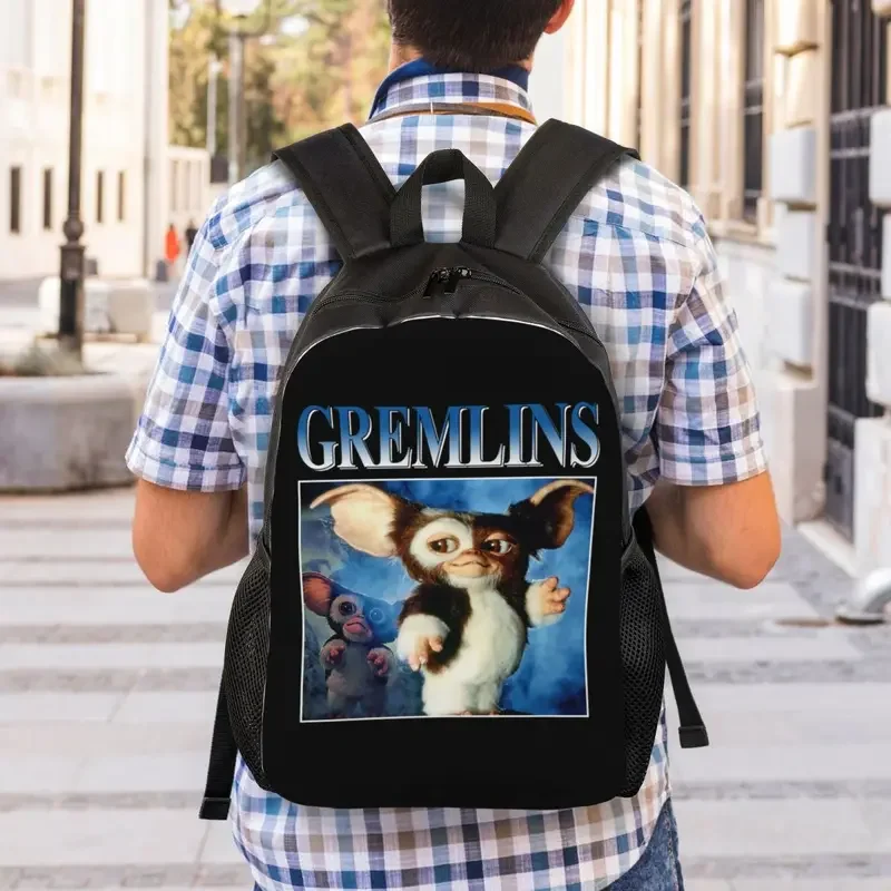 Mochilas Gremlins Vintage para hombres y mujeres, mochilas impermeables para colegio universitario, Gizmo 80s Movie Mogwai Monster Bag Printing Bookbags