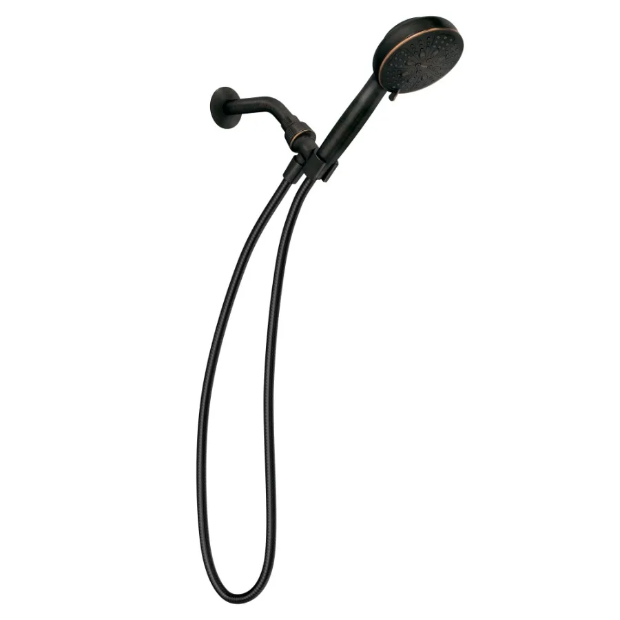 

Средиземноморская бронзовая никелевая 7-функциональная ручная насадка для душа для современных ванных комнат предлагает регулируемый узор распыления