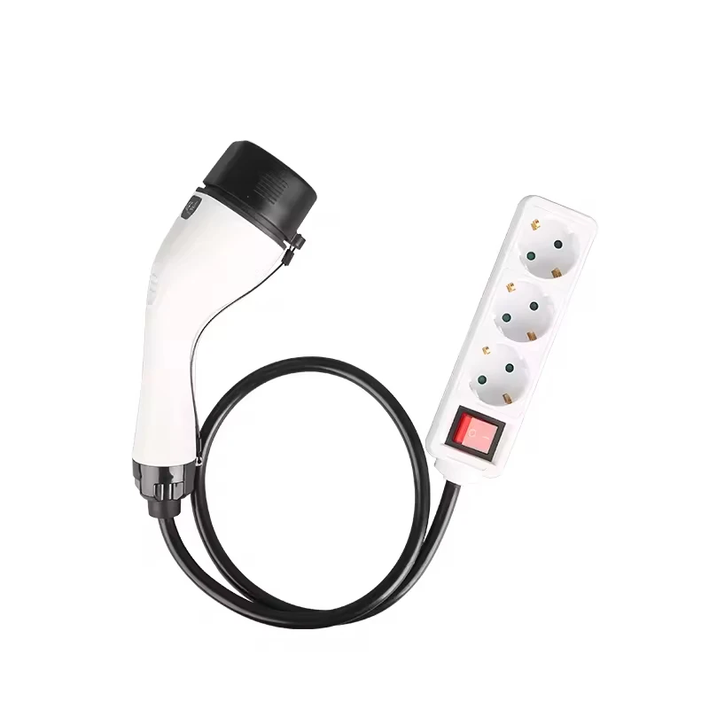

New EV Discharger Gun Outdoor Camping Extension Cord Socket 16A 3.5KW IP55 CE/TUV Certified 3/5m Cable Type1/Type2/GBT 220V