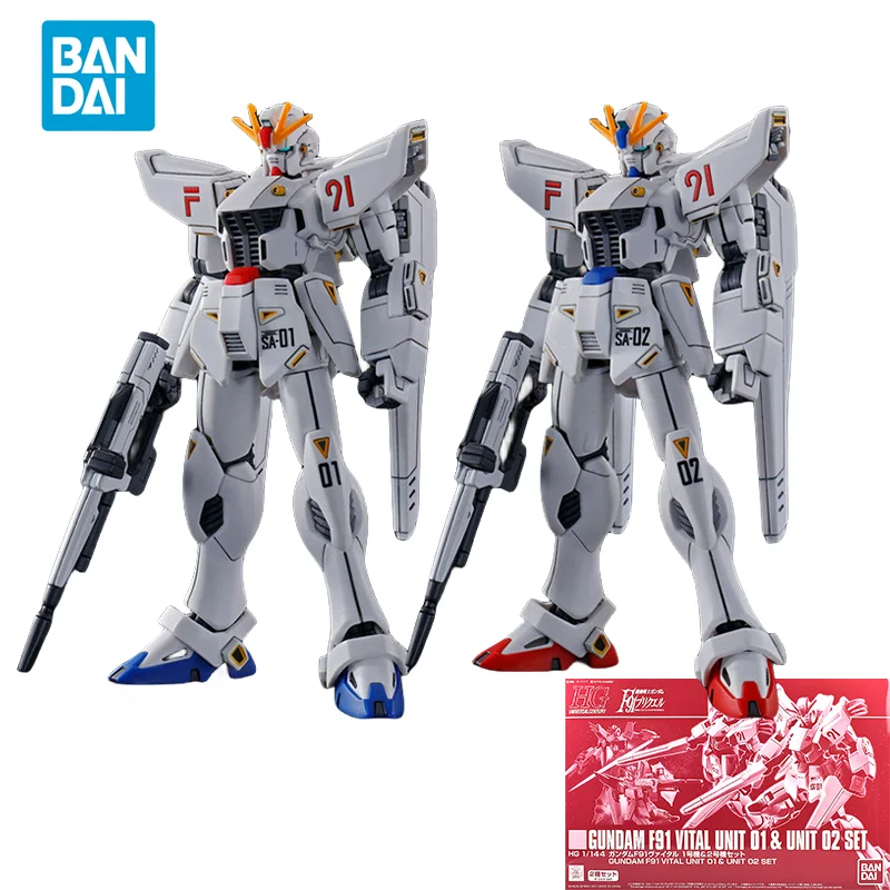 Spot Direct Delivery Bandai Original Anime GUNDAM Model HGUC GUNDAM F91 VITAL UNIT 01＆UNIT 02 SET Action Figure PB Toys for Kids