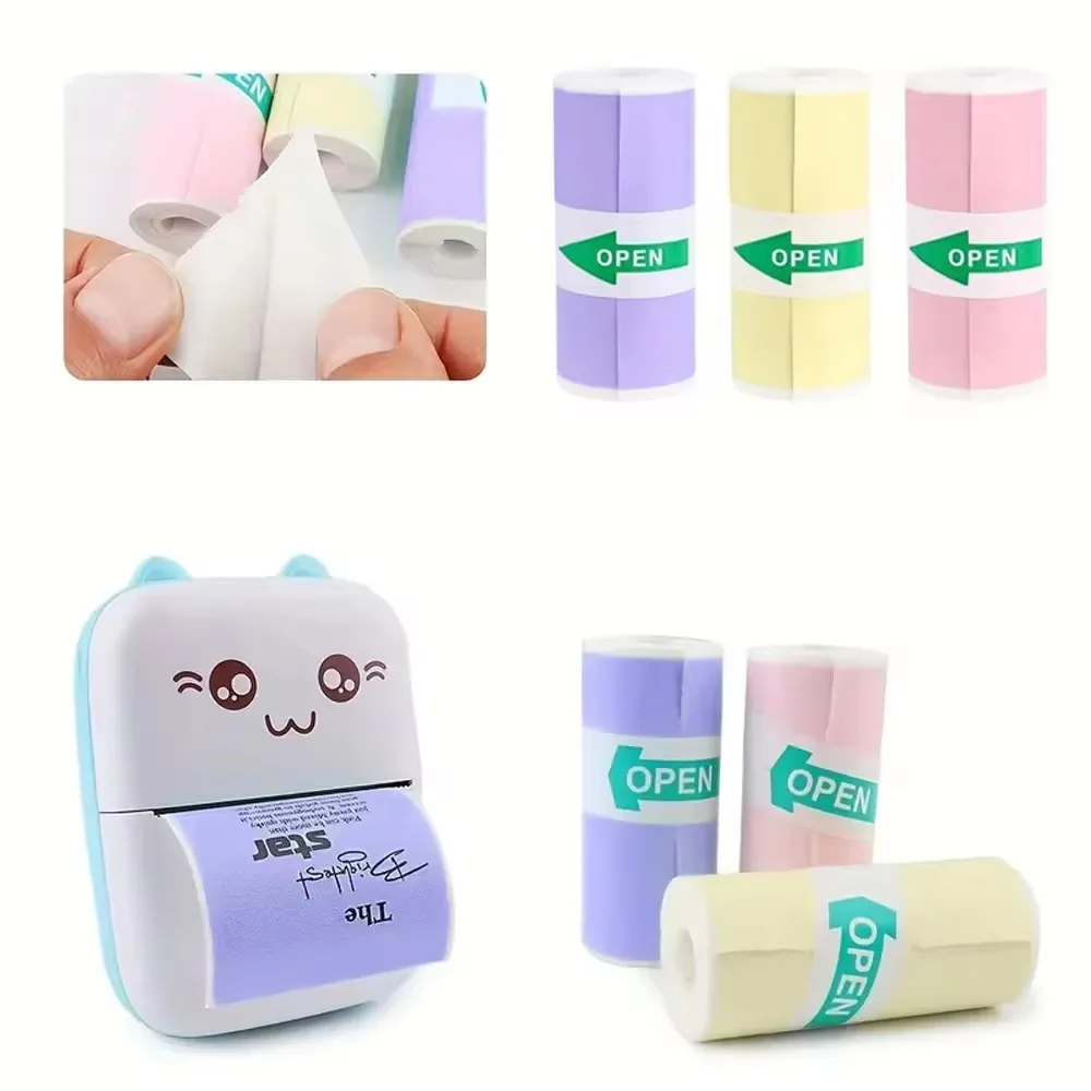 57*25mm Mini Printer Thermal Paper Printable Stickers for Pocket Thermal Printers Label Paper Sticker Photo Papers