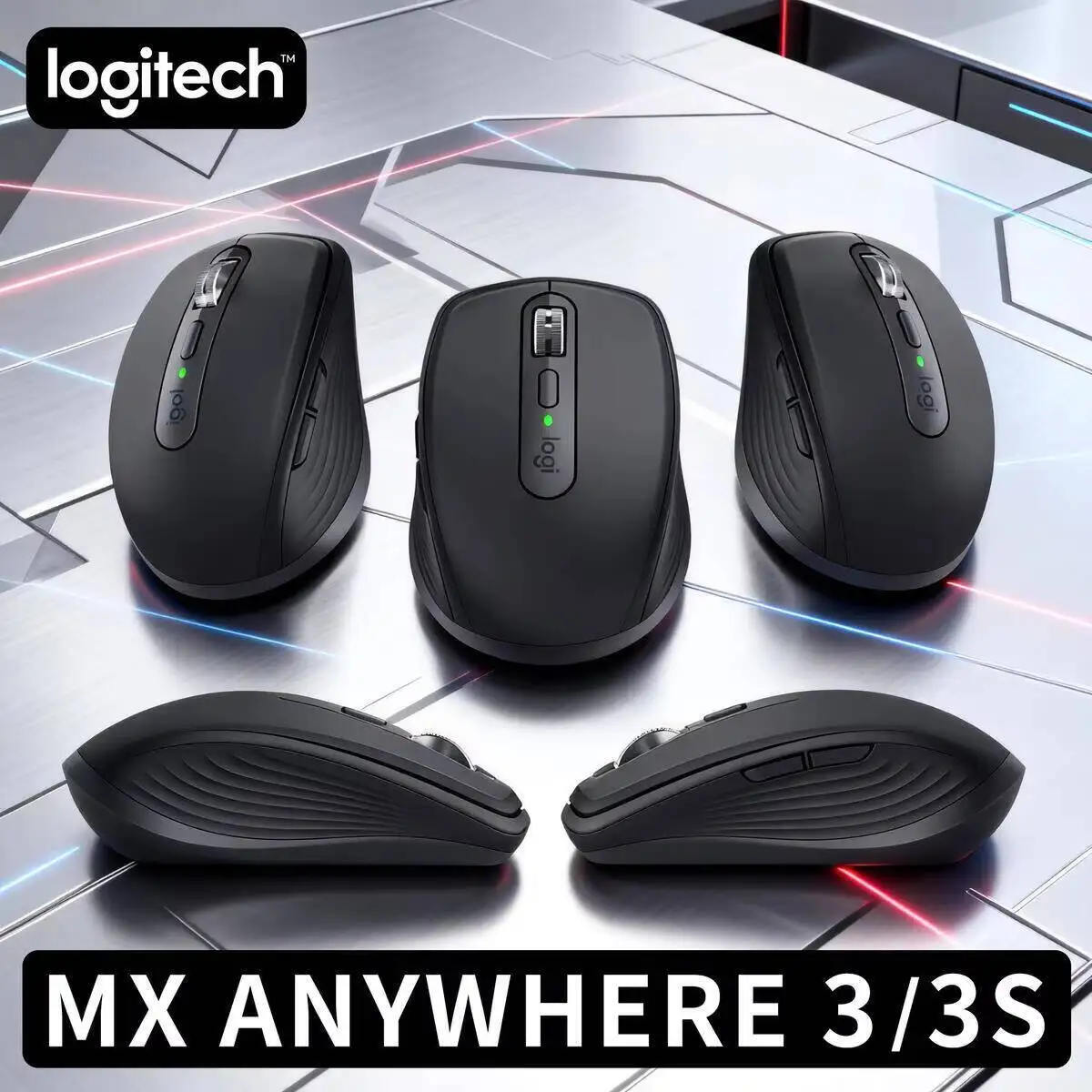 

Компактная мышь Logitech MX Anywhere 3S, эргономичный дизайн, перезаряжаемая, с быстрым прокруткой для портативных ПК Mac
