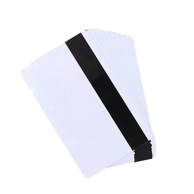 10pcs White PVC Blank Card with Hico Magnetic Stripe Double Sided Printable for Member/Credit/Gift/Photo ID Badge Card