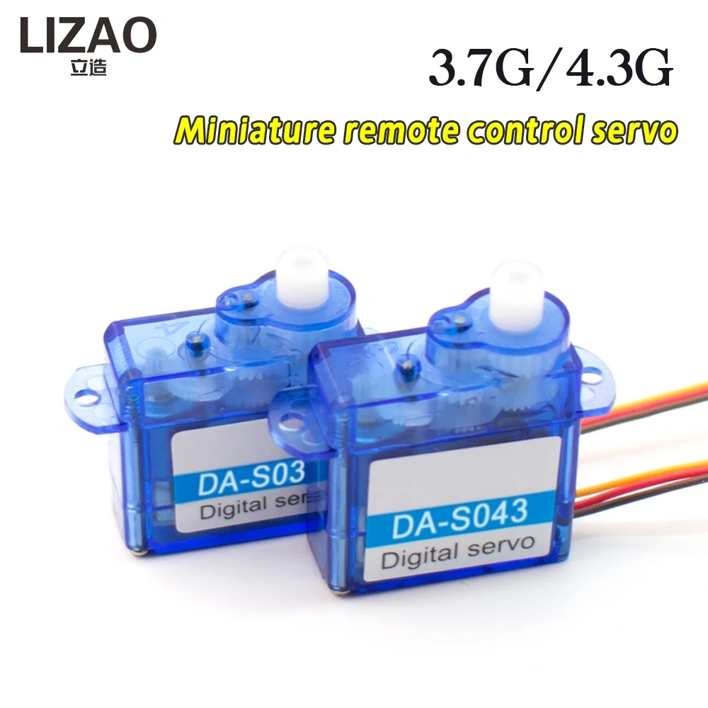 LIZAO Mini GH-S37D GH-S37A 3,7g GH-S43A 4,3g Servo Digital Mini Servo Para RC De Avión Y Helicóptero Barco