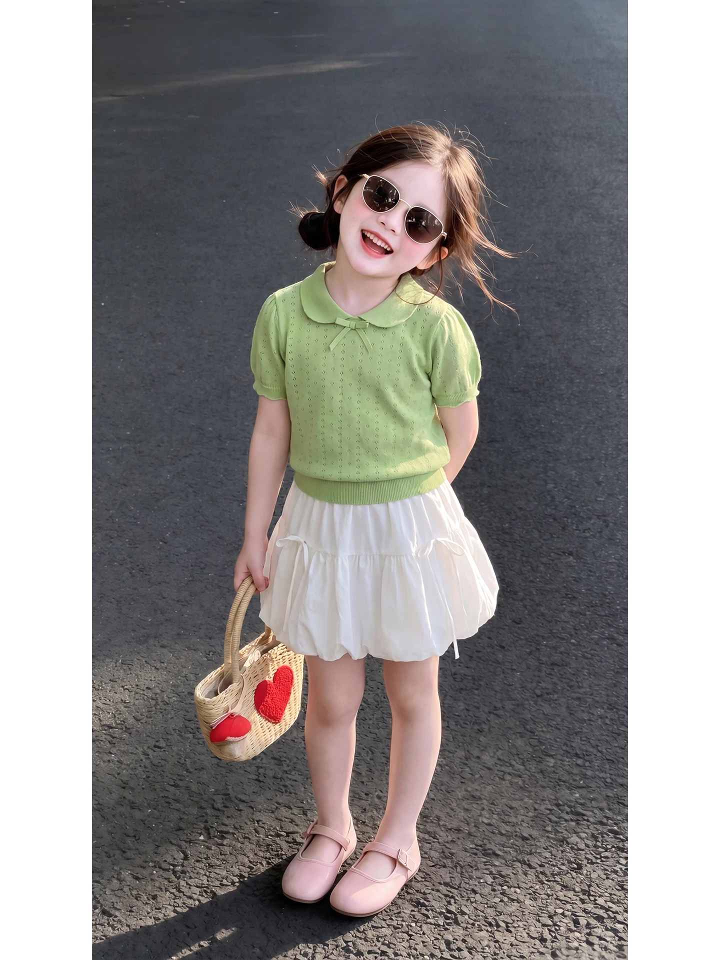 korean-style-baby-girl's-summer-outfit-floral-skirt-breathable-thin-short-sleeve-top-and-skirt-set-fashionable-children's-clo
