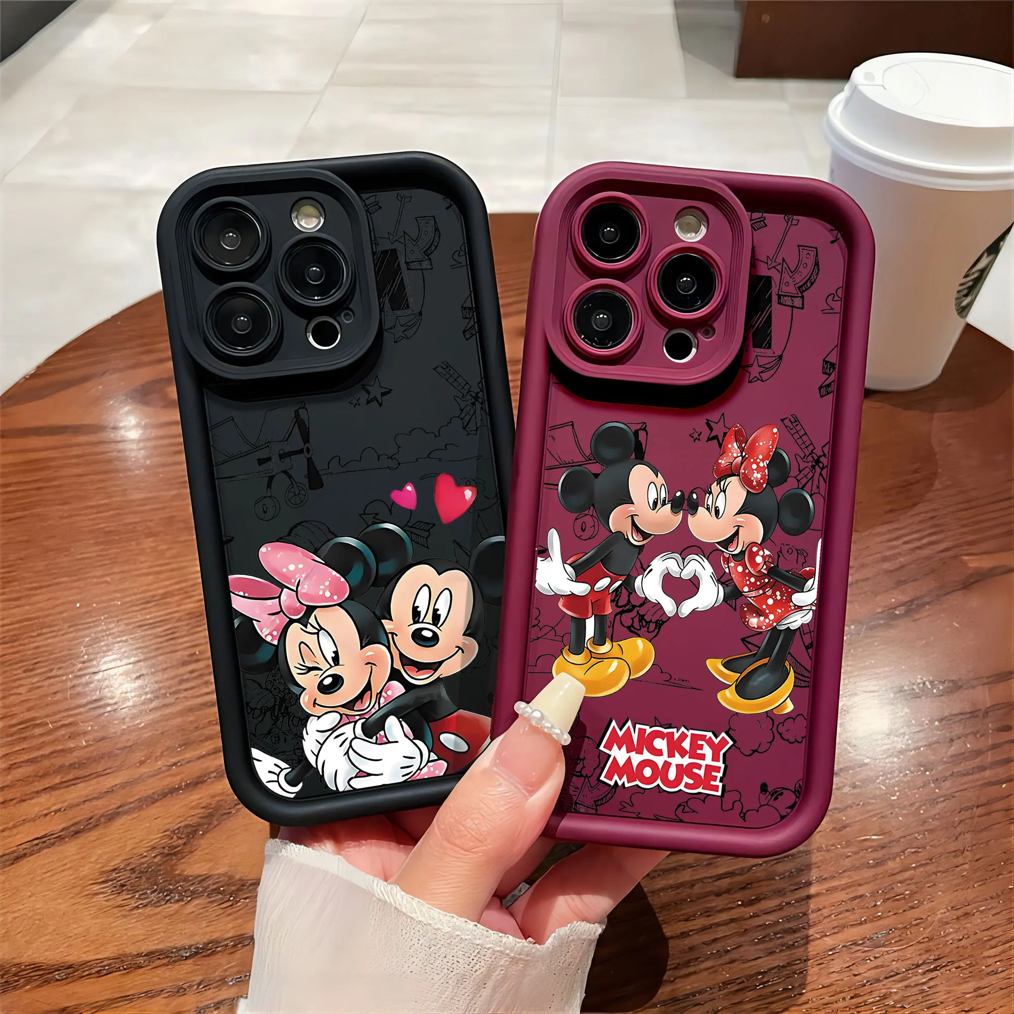 Mickeys Minnies Couple Cute Phone Case for Huawei P20 P30 P40 P50 Mate 20 30 40 Pro Nova 7 9 10 SE Soft TPU Back Cover