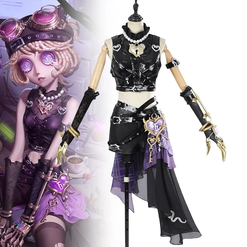 

Game Identity V Mechanic Lock Core Cosplay Costume Women Top Shorts Set Sexy Uniform Carnival Halloween Party Clothes