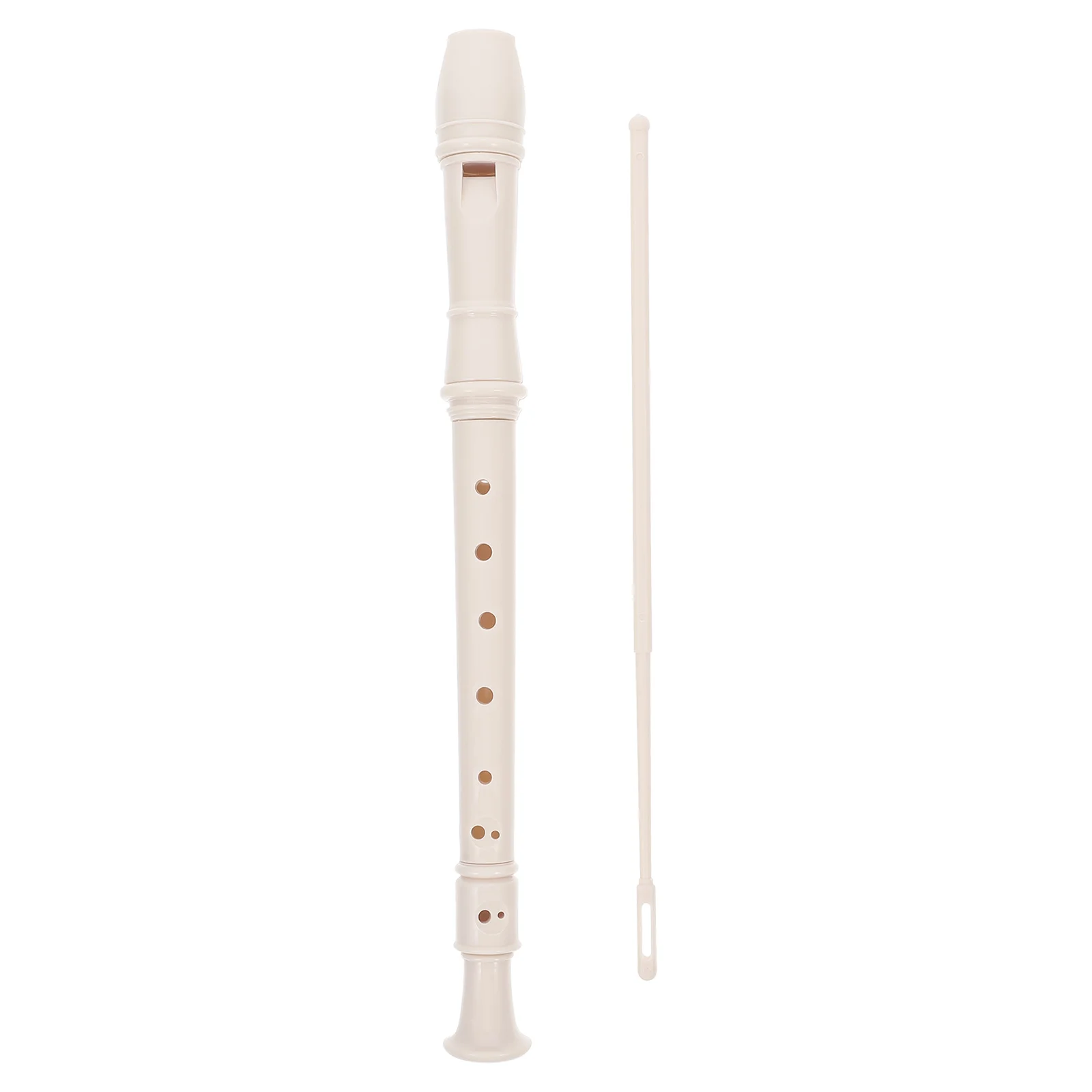

8 Hole Soprano Recorder Flute White Suitable for Beginners Cleaning Rod School Music Instrument Flutes Instruments