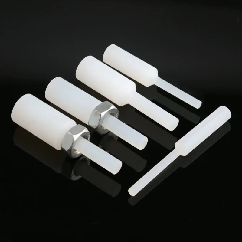 White Silicone 2.03 ~25.9mm Cylindrical Stopper Rubber Pull-out Stopper Sealed and Heat Resistant