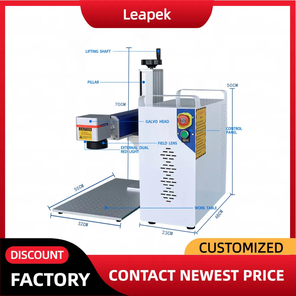 Laserowa znakowarka 20W 30W 50W Mopa Fiber Laser do znakowania i grawerowania, stal nierdzewna, do metalu, z oprogramowaniem Ezcad