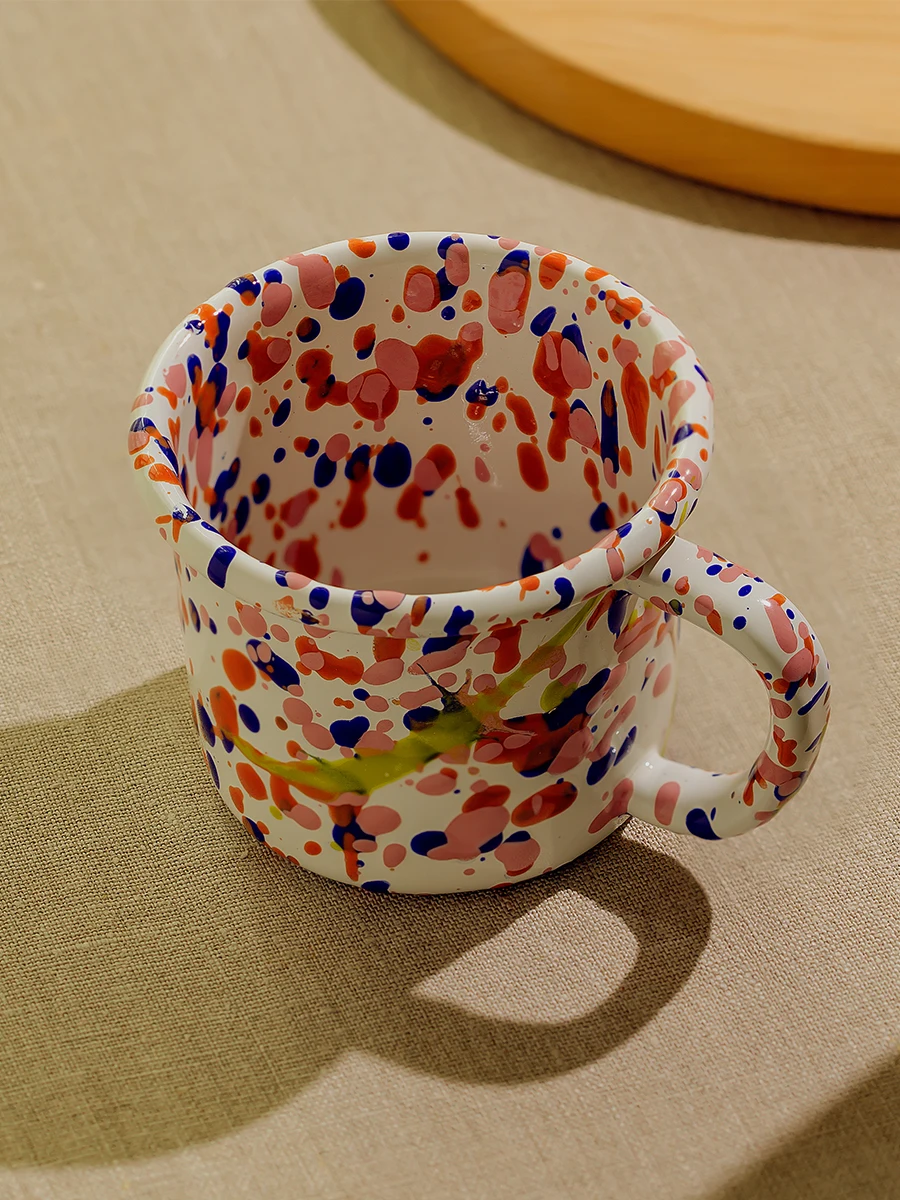 High quality and beautiful splashed ink enamel cups are loved by everyone