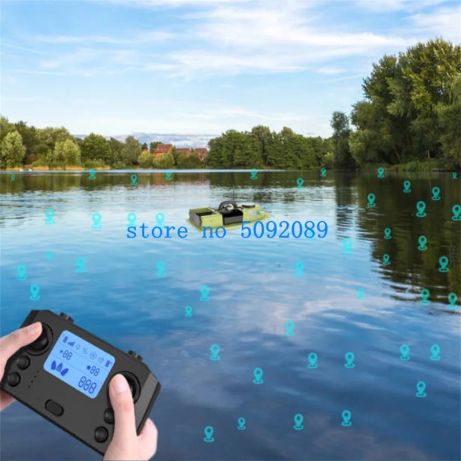 Outdoor 4Hopper 99 GPS Bei Dou Points RC Bait Boat 3KG Load 600M LED Lighting Sonar Fish Exploration Remote Control Fishing Boat