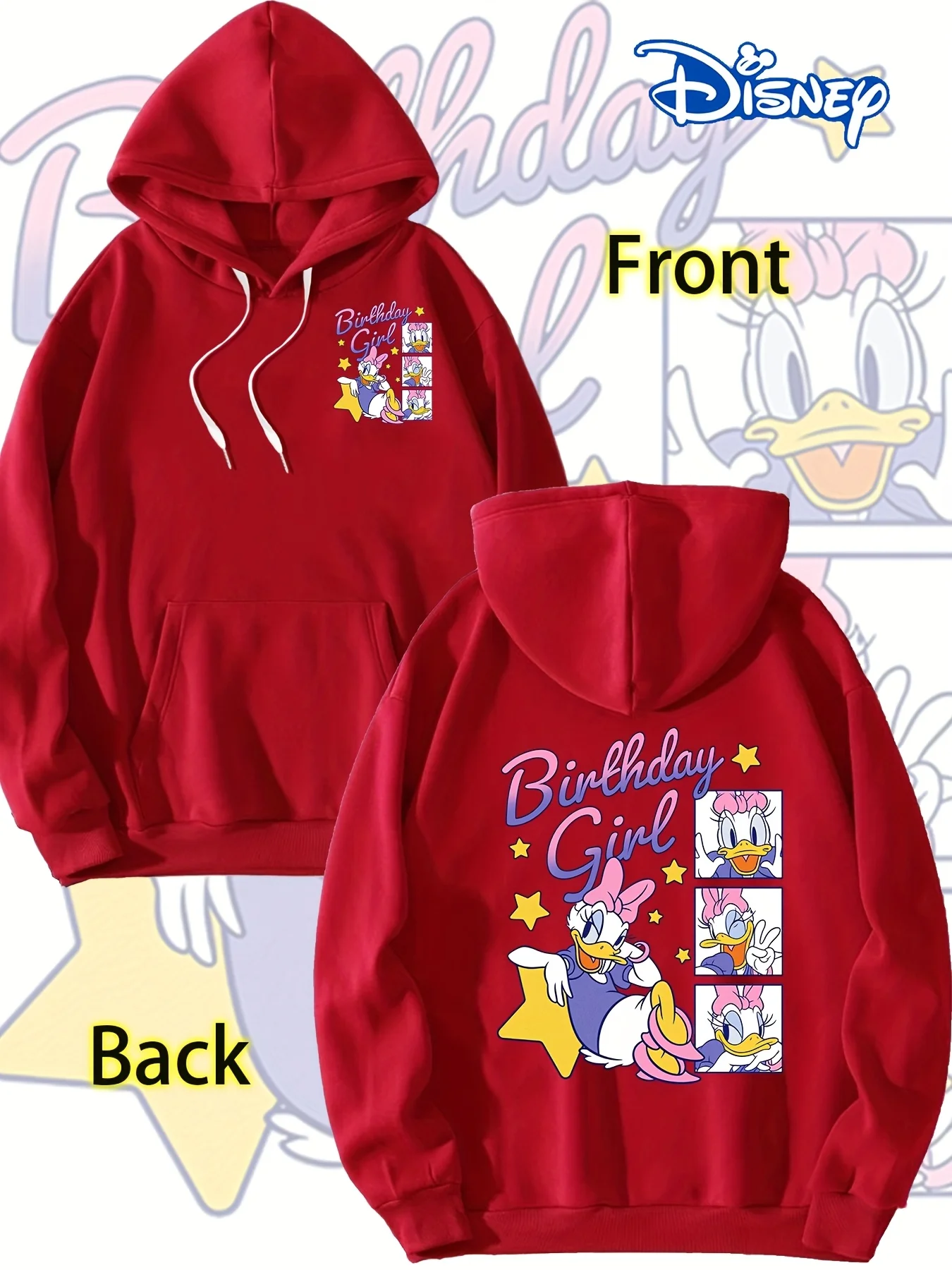 ديزني ديزي على الوجهين مطبوعة مقنعين البلوز للجنسين بلوزة كاجوال عالية الجودة زوجين الزي القمم القوطية