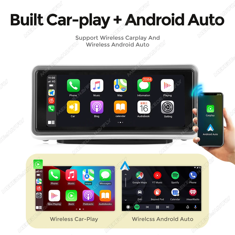 6,86 cala Radio samochodowe Uniwersalne bezprzewodowe Carplay Centralne sterowanie Inteligentny ekran BT5.0 WIFI AUX DSP Android Auto inteligentne