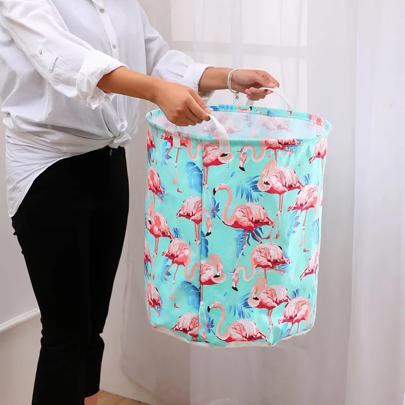 

Baby Laundry Basket Large Capacity Portable Dustproof Storage Bag Student Dormitory Children's Toy Basket Home Clothes Organizer