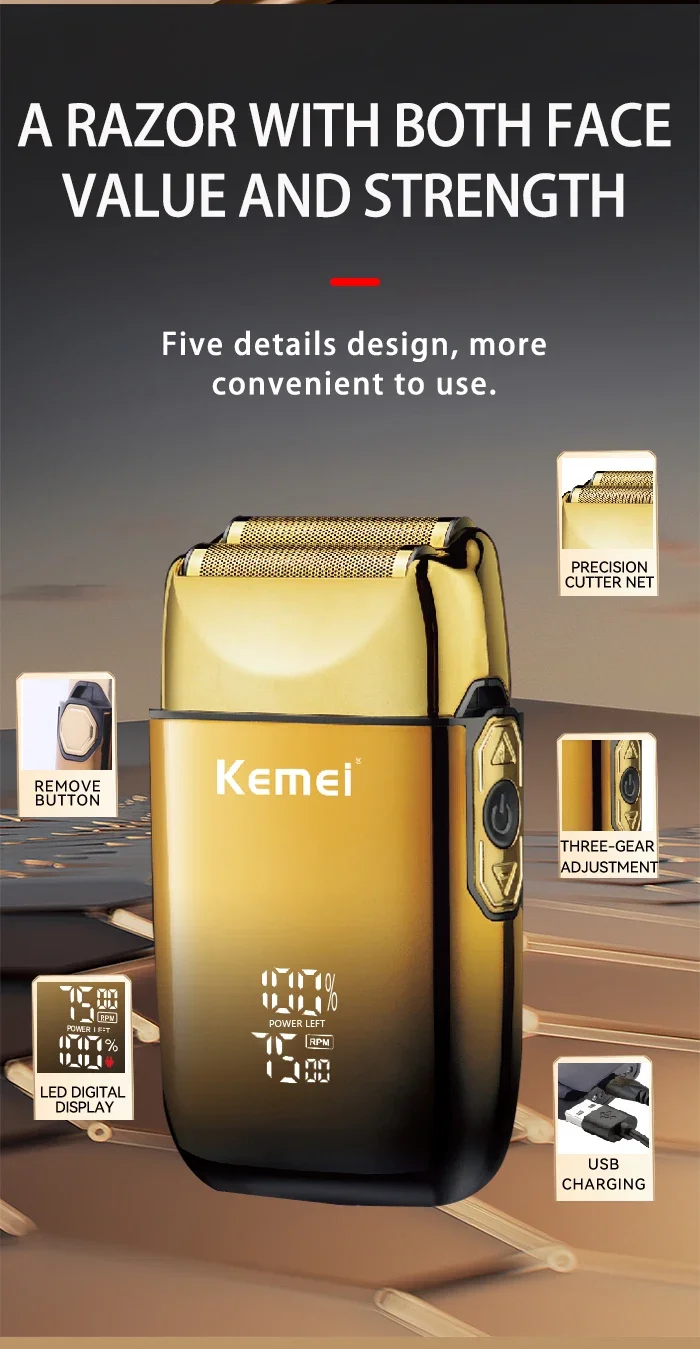 Kemei Haarschneidemaschine Km-2299 Km-1757 Km-TX10 Haarschneidemaschine Lokale Kühlung Professionelle Haarschneidemaschine 0 mm Haarschneidemaschine Set – Detail 25