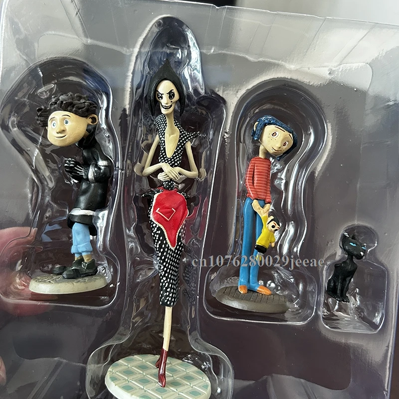 Coraline Boy Personaggio storto Mr. Bobinski Fantasma Madre Gatto Scena Set da 3 pezzi Action Figure Giocattoli di modello Regalo di Natale di Halloween