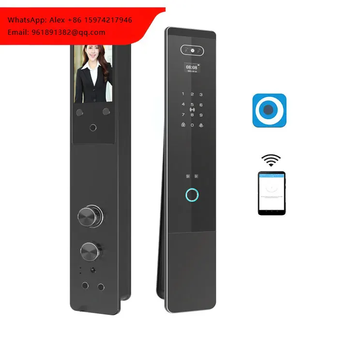 

TOPTEQ XHome Automatic Smart Lock Wifi Cameras 3D Face Recognition Smart Door Lock Work With 6085 Mortise