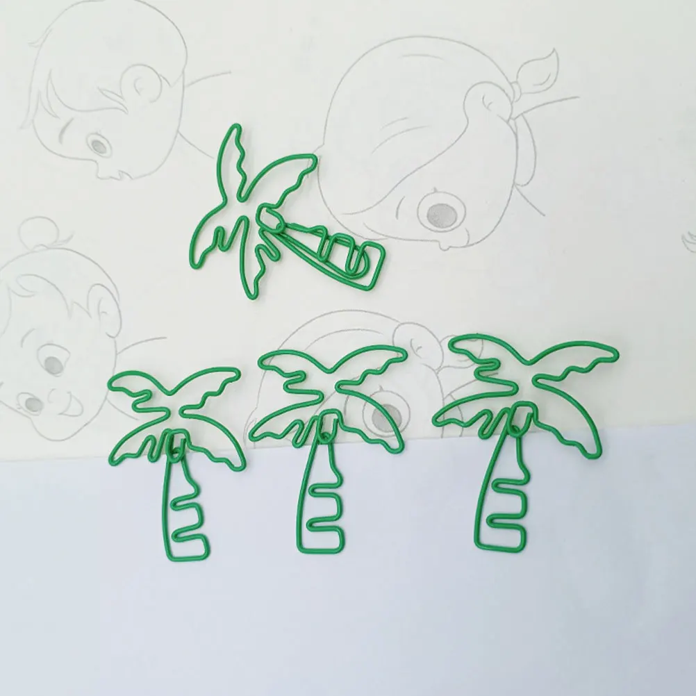 Coconut Paper Clip Funny Bookmarks for Office Cute Tree Shape Paperclips Document Organizing Binder