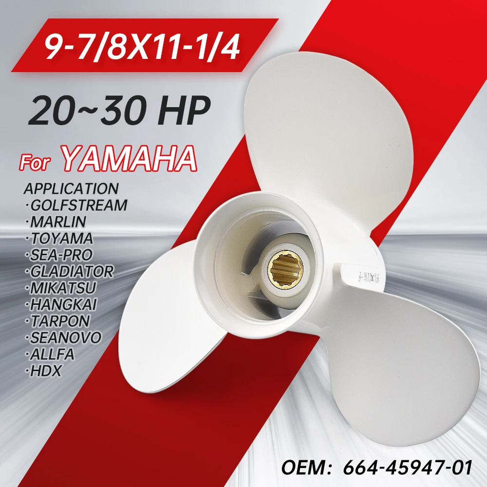 

Подвесной Пропеллер для лодочного двигателя Yamaha 20hp 25hp 30hp 9 7/8*11 1/4, винт из алюминиевого сплава, 3 лопасти, 10 лопастей, Судовой двигатель P