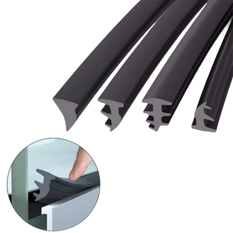 

Gap Cover Aluminium Window Door Seals Glass Edge Encloser Seals Cushion Black