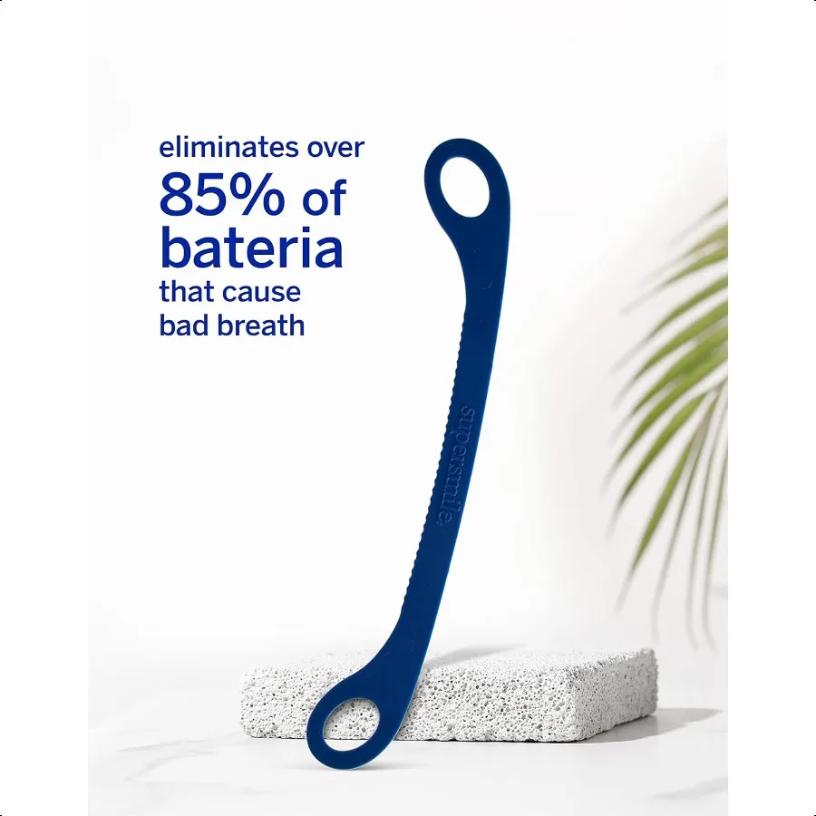 ersmile Ripple Edge Tongue Cleaner Raschietto per lingua ergonomico riutilizzabile 3 pezzi