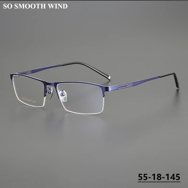 

Fashion Business Glasses Frame Fashion Square Half Frame Eyeglasses Men Women Spectacle Eyewear Coffee Blue Frames Ultra-light