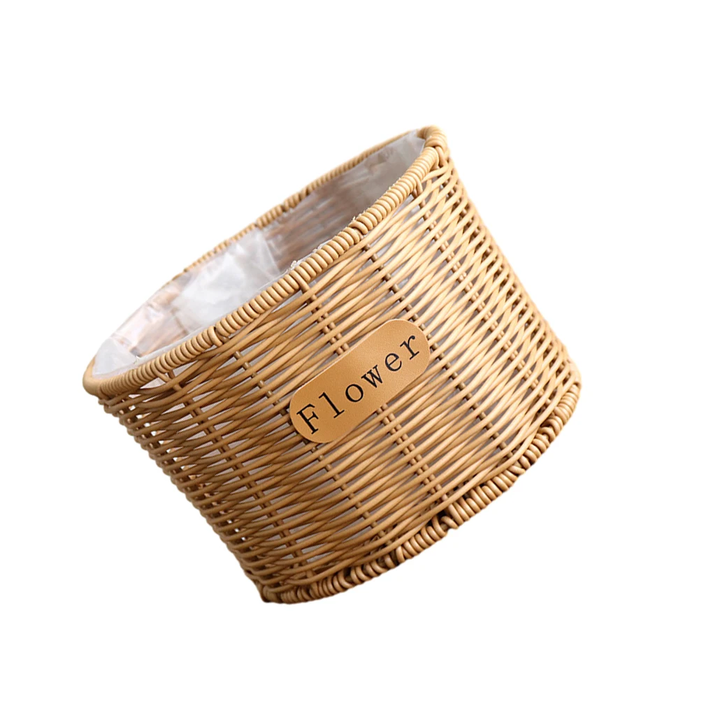 

Woven er Basket Rattan Succulent Storage Garden Plant Pot Picnic For Wedding Party Kitchen Planter type1/L