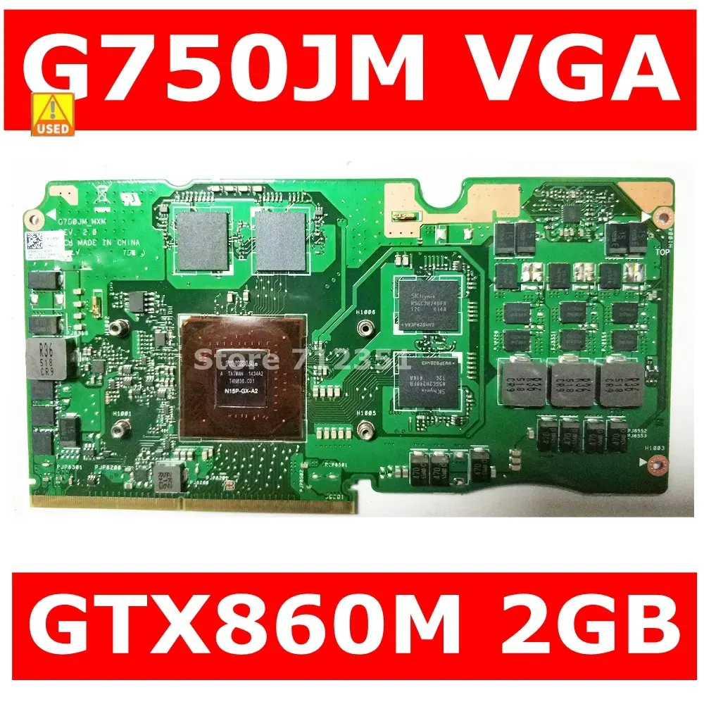 

Used G750JM_MXM VGA Graphic Card GTX860M 2GB N15P-GX-A2 For Asus ROG G750J G750JM Laptop Video Card 100% Tested