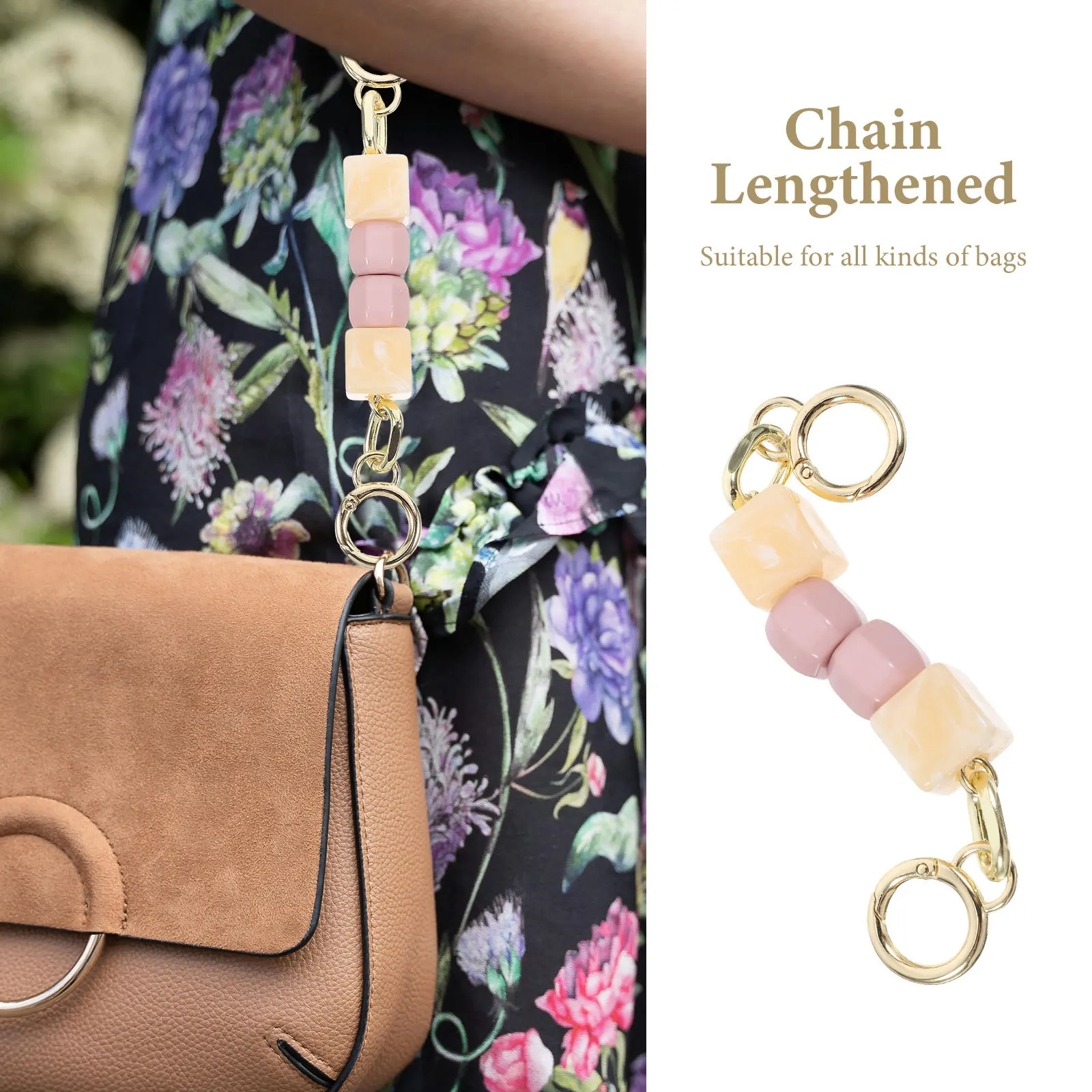 캔디 펄 연장 체인 가방 스트랩 장식용 교체용 핸드백 스트랩 숄더 스트랩 지갑 체인 피팅