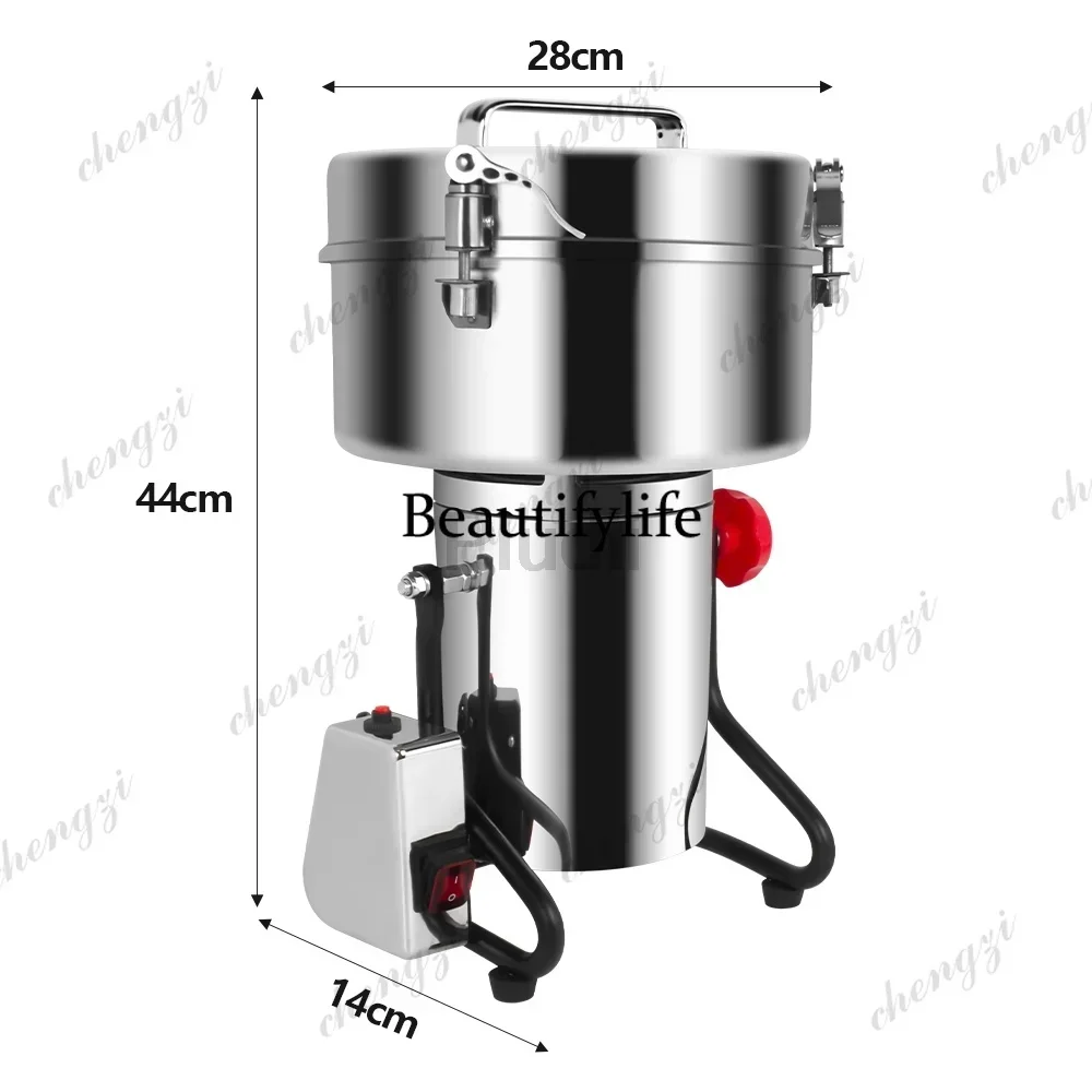 N138  4500G Powder Grinder 5000W High Speed Spice Grinder Grain Crusher Large Commercial High Capacity Stainless Steel Coffee Gr - view 4