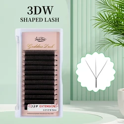 Goddess W Shape Lashes Extension 3D Premade Volume Fans High Quality Idividual Mink Lash Natural False Eyelash W LASHES