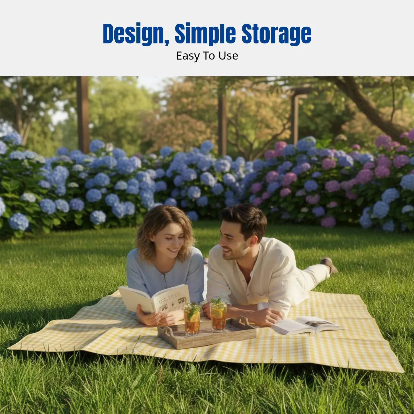 Camping Outdoor Blanket Mat, Foldable, Ins Style, Waterproof, Portable, Multiple Patterns, Market Stall, Wholesale