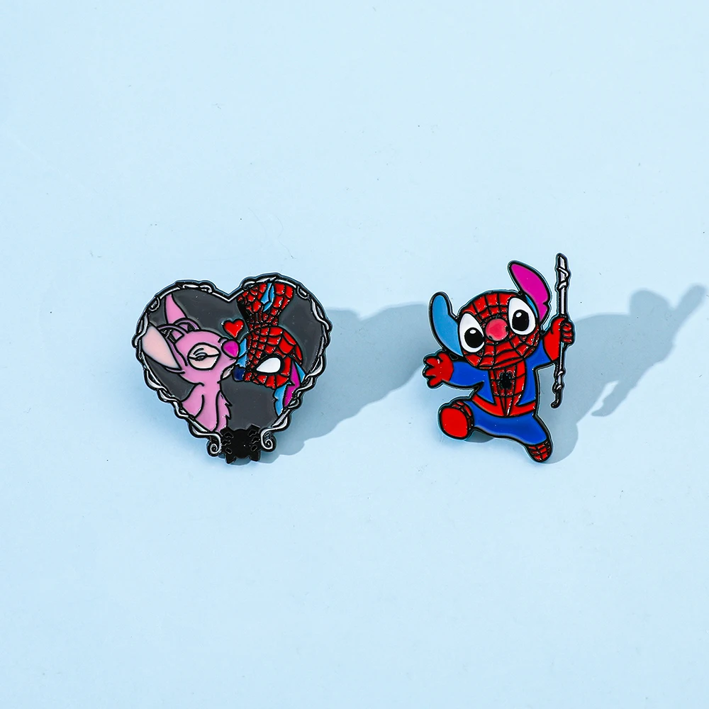 エナメルエナメルエナメルブローチ,2ピース,かわいい天使,メタルバッジ,バックパック,ジュエリー,衣類アクセサリー,友達へのギフト