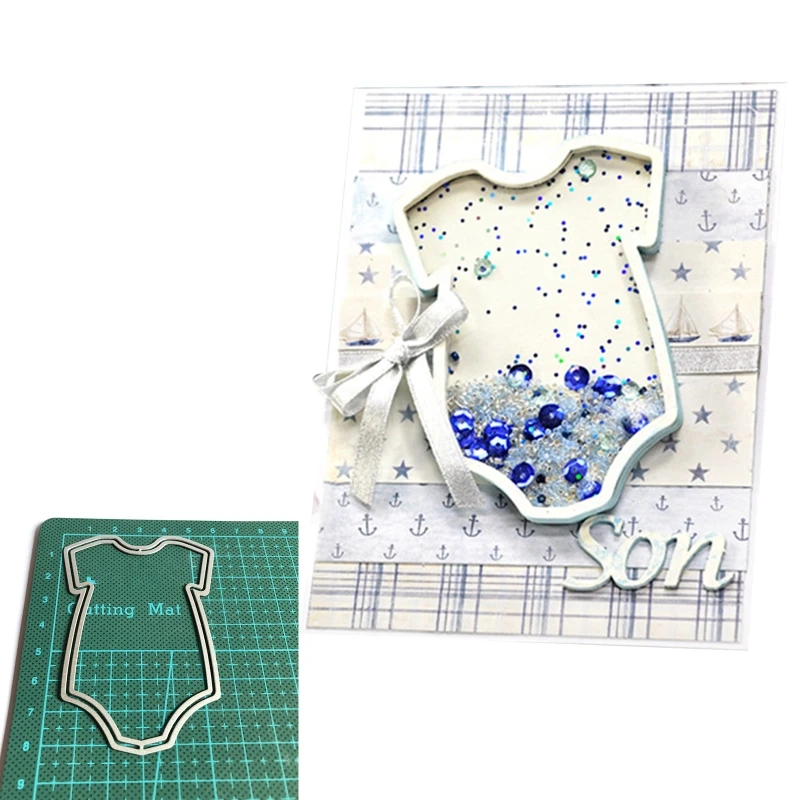 Y1UB Baby for Onesies Shaker Metal Cutting Dies Stencil DIY Scrapbooking Embossing Tool Die Cuts Paper Card Album Template