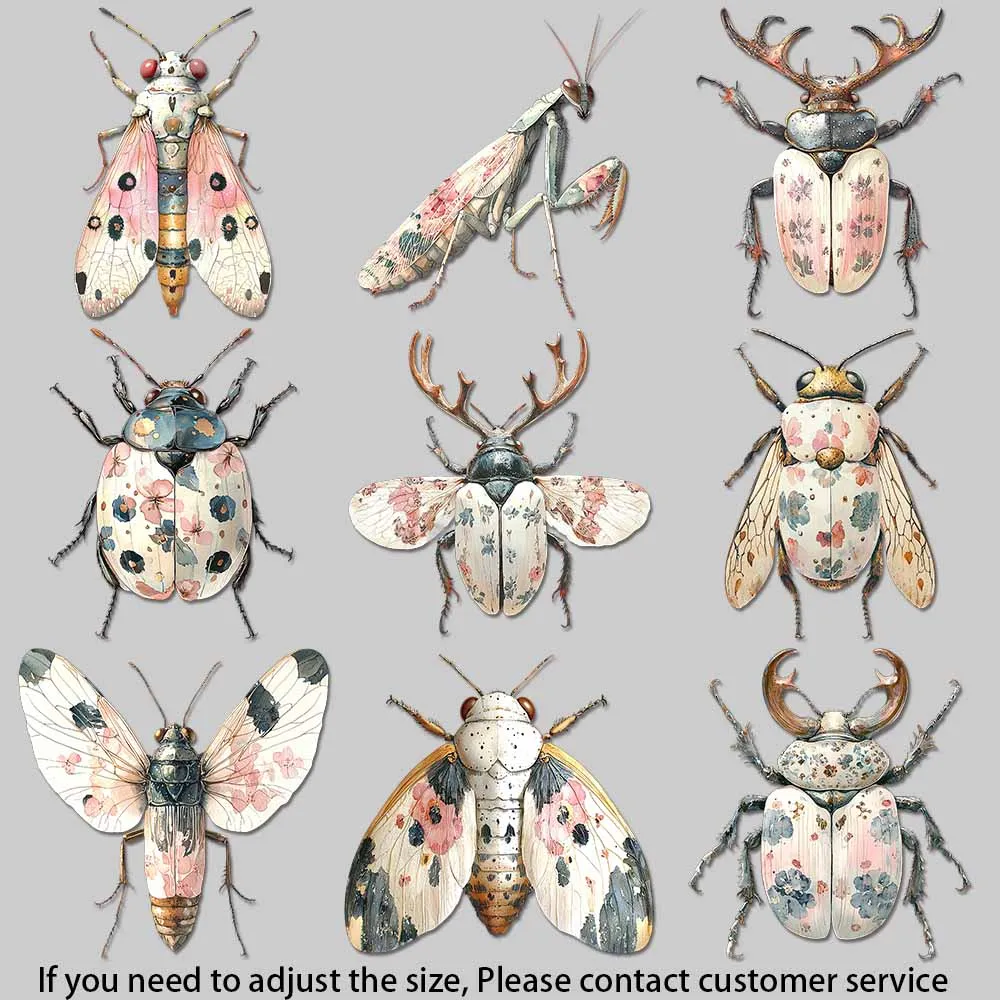 

Artistic Beetle Design Nature Inspired Insect Art Iron-on Transfers for Clothing Firm and Fadeless Stickers DIY Decoration