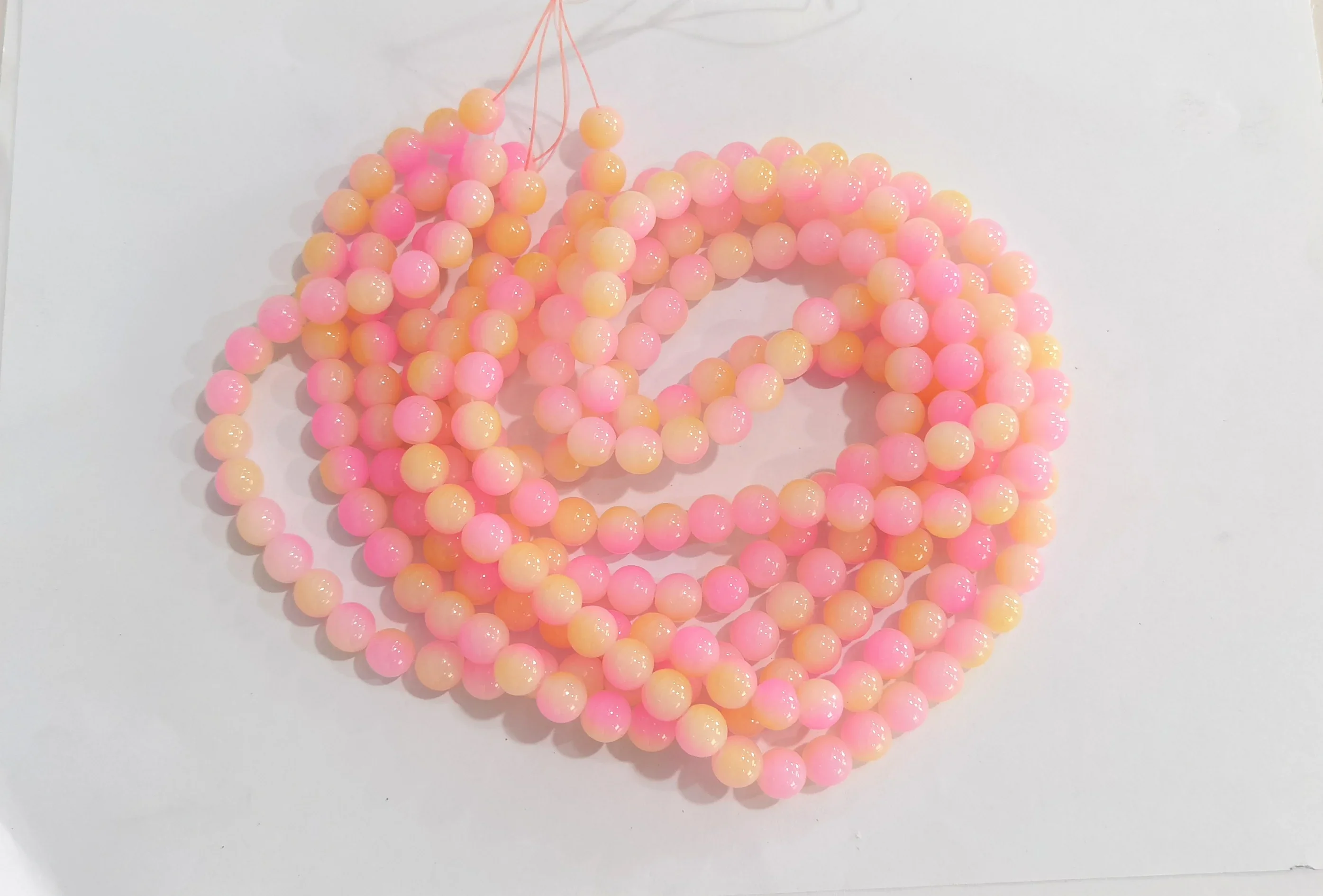 240pcs 10mm  Glass Beads Imitating Ceramics for DIY Bracelet Bangle Making 65 Sorts of Colors Could To Choose