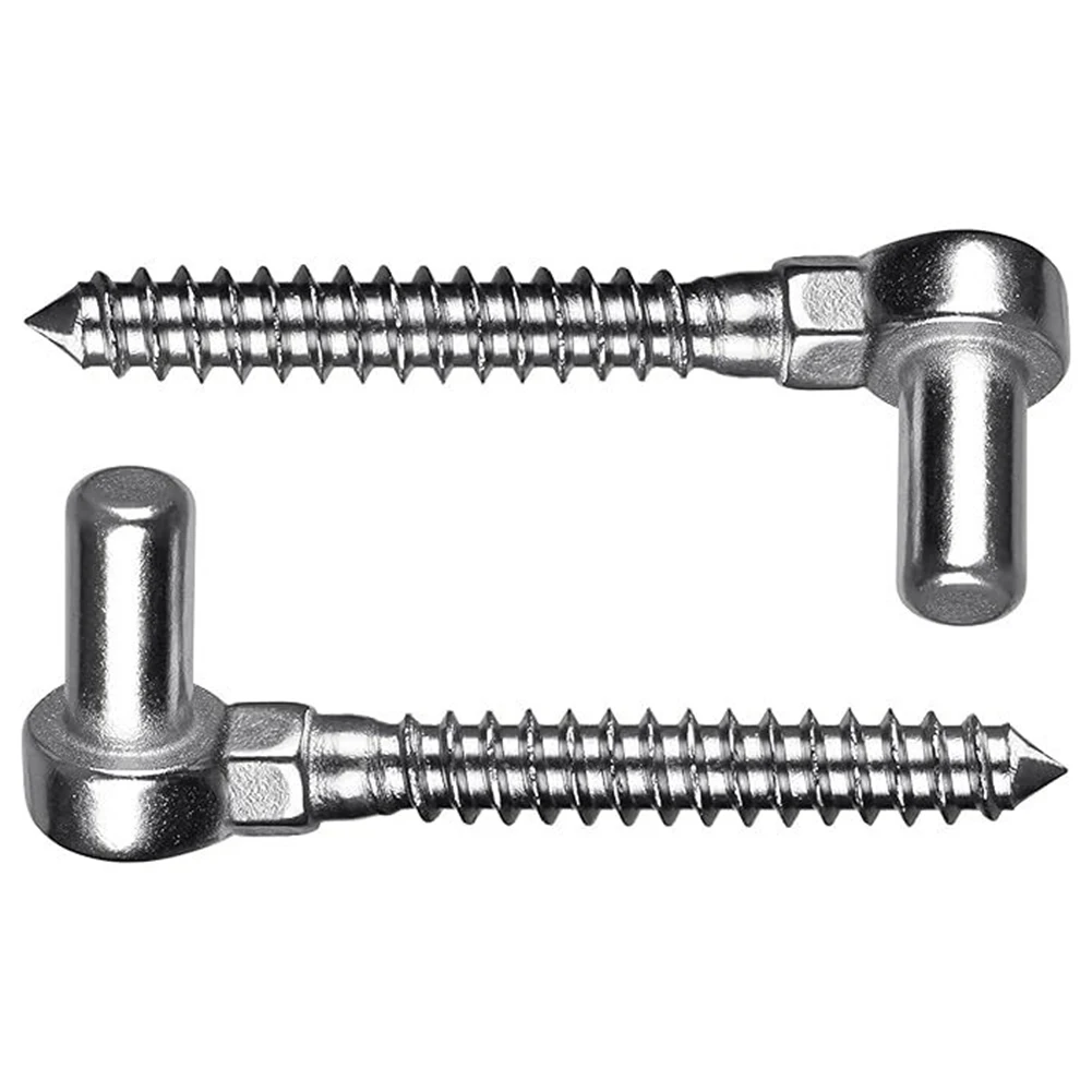 4 Piece Stainless Steel Gate Hinges for Wooden Fence Doors Garden Entry Doors Barn Doors and Utility Door Installations