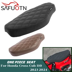 One Piece Retro Seat Cushion For Honda Cross Cub 110 CC110 2023 2024 Cross Cub110 Front Driver Rear Passenger Seat Cover