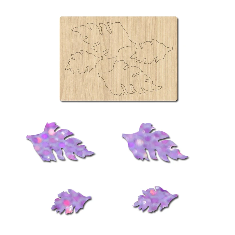 

YM07 Wooden Cutting Die In The Shape Of Leaves, Suitable For Most Machines