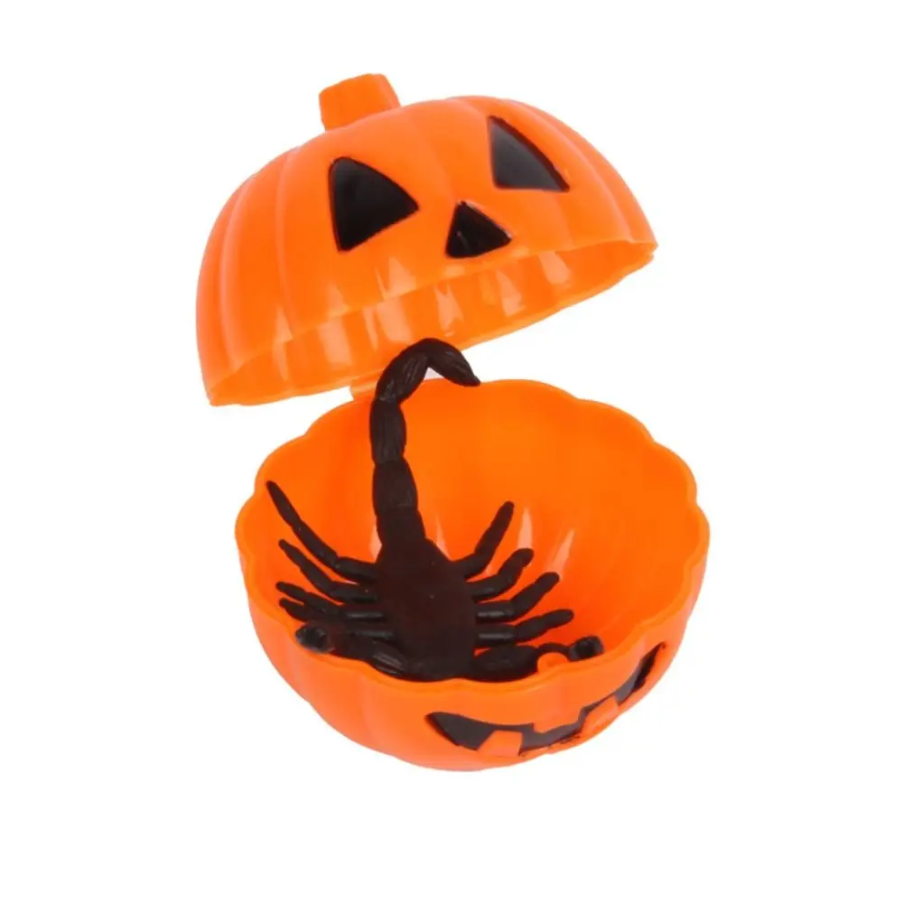 6pcs Halloween Mini Pumpkin Candy Gift Box Trick Or Treat Children Toy Kids Favor Plastic Package Boxes