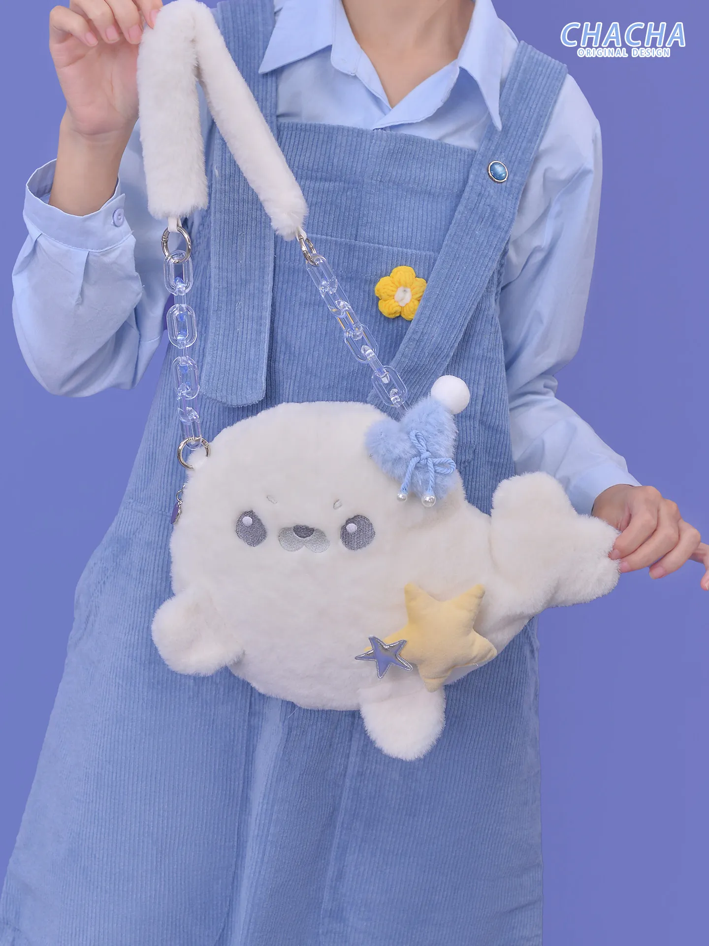 Original Winter Winter Velvet Bag New Cute Seal Doll Lolita Plush Handbag