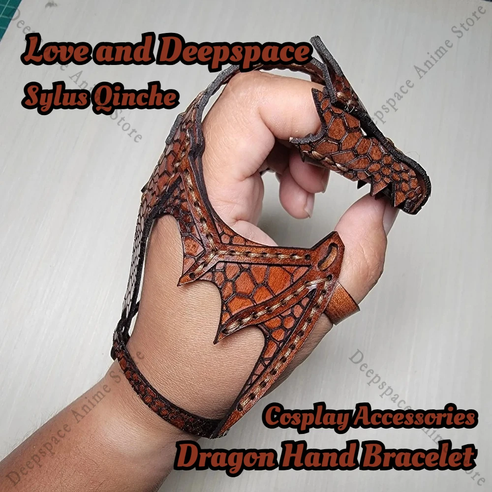 

Game Love and Deepspace Sylus Qinche Leather Dragon Hand Bracelet Toy Adjustable Hand Bracelets Cosplay Party Accessories Gift